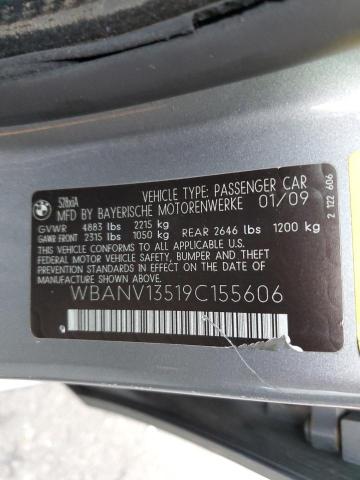 WBANV13519C155606 - 2009 BMW 528 XI GRAY photo 12