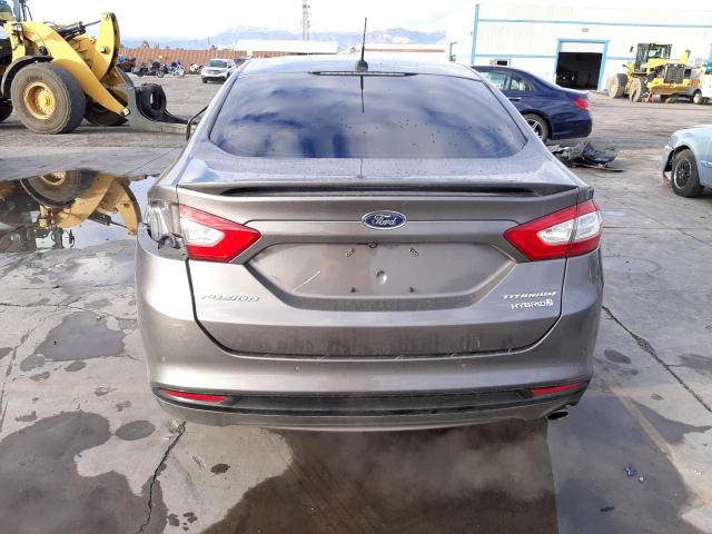 3FA6P0RU9DR282145 - 2013 FORD FUSION TITANIUM HEV CHARCOAL photo 6