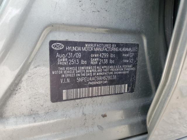 5NPEU4AC9AH628038 - 2010 HYUNDAI SONATA SE CHARCOAL photo 12