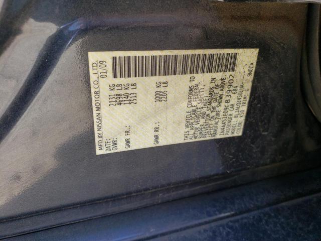 1N4AA51E09C839902 - 2009 NISSAN MAXIMA S GRAY photo 12