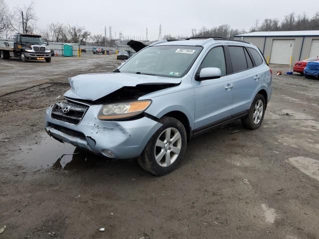 5NMSH73E67H127329 - 2007 HYUNDAI SANTA FE SE BLUE photo 1