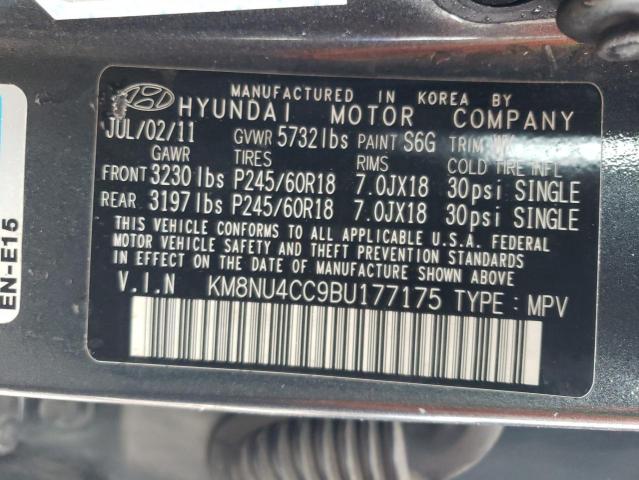 KM8NU4CC9BU177175 - 2011 HYUNDAI VERACRUZ GLS GRAY photo 14