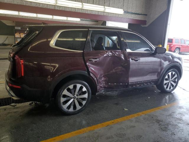 5XYP6DHCXMG138146 - 2021 KIA TELLURIDE S BURGUNDY photo 3