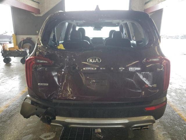 5XYP6DHCXMG138146 - 2021 KIA TELLURIDE S BURGUNDY photo 6