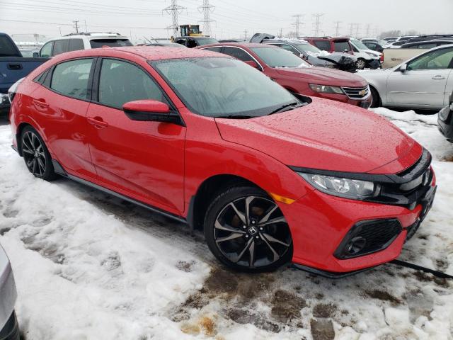 SHHFK7H45KU218068 - 2019 HONDA CIVIC SPORT RED photo 4