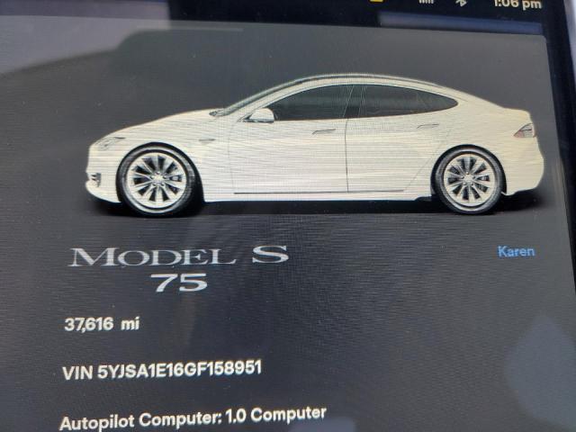 5YJSA1E16GF158951 - 2016 TESLA MODEL S Սպիտակ լուսանկար 9