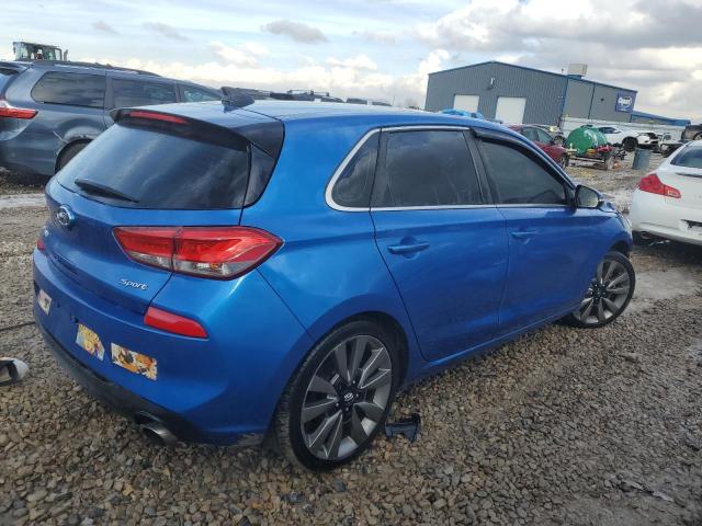 KMHH55LC0JU035831 - 2018 HYUNDAI ELANTRA GT SPORT BLUE photo 3