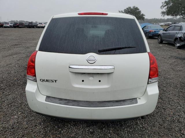 5N1BV28U98N106826 - 2008 NISSAN QUEST S WHITE photo 6