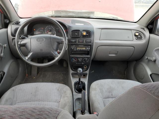 KNADC123726145877 - 2002 KIA RIO RED photo 8