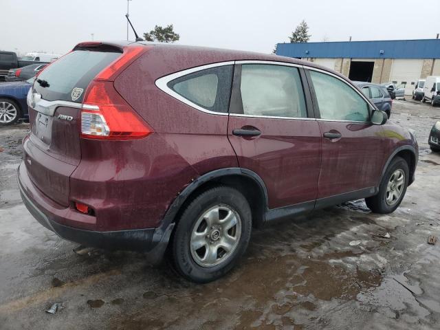 5J6RM4H32FL124158 - 2015 HONDA CR-V LX RED photo 3