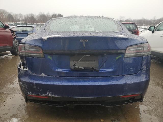 5YJSA1E59NF477874 - 2022 TESLA MODEL S ლურჯი ფოტო 6