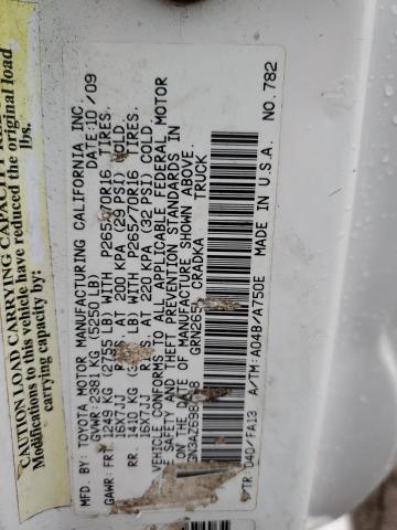 5TETU4GN3AZ698468 - 2010 TOYOTA TACOMA PRERUNNER ACCESS CAB WHITE photo 13