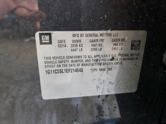1G11C5SL1EF214640 - 2014 CHEVROLET MALIBU 1LT 石墨色 照片 12