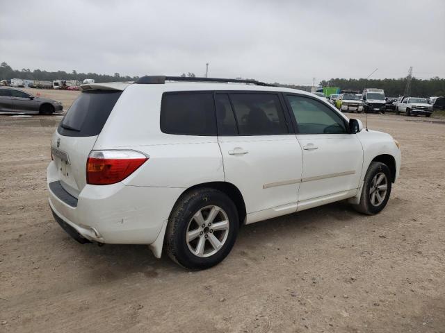 JTEDA41A092005645 - 2009 TOYOTA HIGHLANDER WHITE photo 3