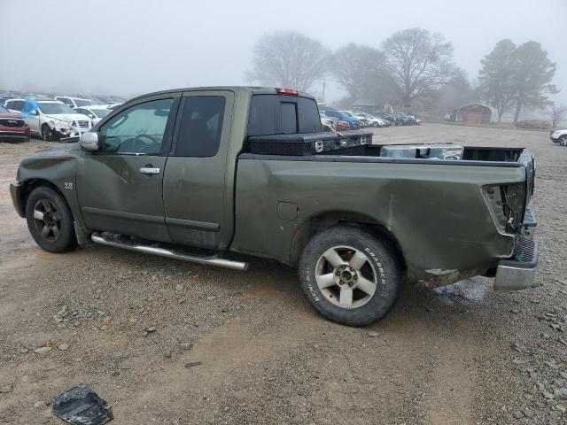 1N6AA06A04N586593 - 2004 NISSAN TITAN XE GREEN photo 2