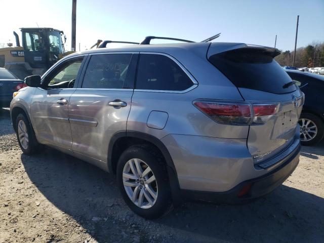 5TDBKRFH5GS304534 - 2016 TOYOTA HIGHLANDER LE SILVER photo 2