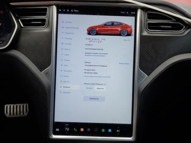 5YJSA1H23EFP65780 - 2014 TESLA MODEL S RED photo 9