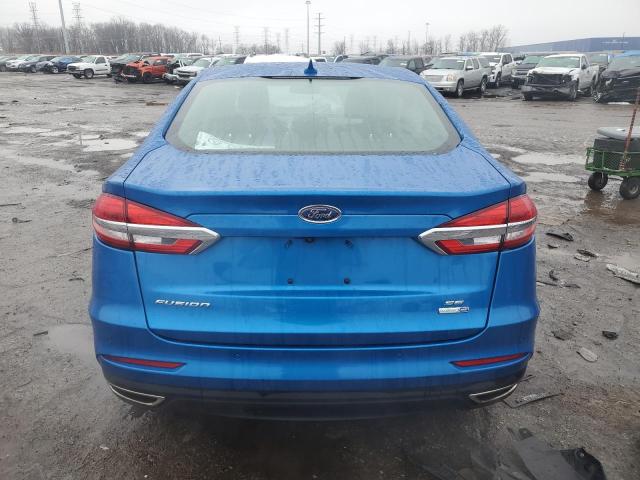 3FA6P0T98LR147113 - 2020 FORD FUSION SE BLUE photo 6