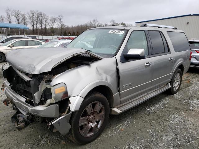 1FMFK19598LA34775 - 2008 FORD EXPEDITION EL LIMITED SILVER photo 1