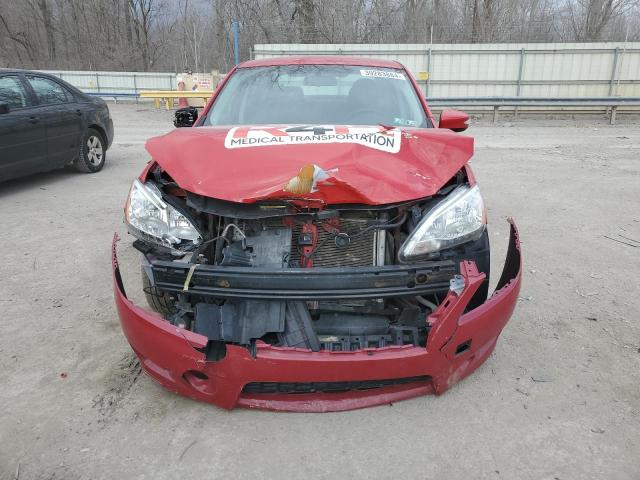 3N1AB7AP4FY230922 - 2015 NISSAN SENTRA S RED photo 5