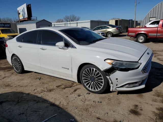 3FA6P0RU1HR296093 - 2017 FORD FUSION TITANIUM HEV WHITE photo 4