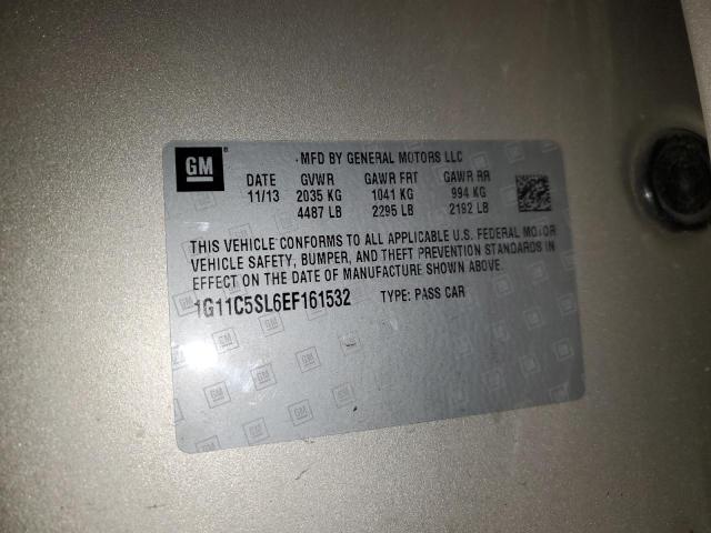 1G11C5SL6EF161532 - 2014 CHEVROLET MALIBU 1LT SILVER photo 12