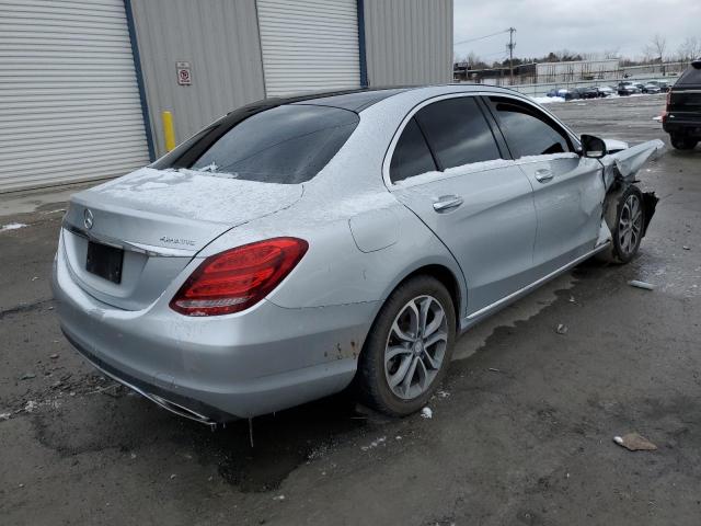 55SWF4KB4FU019092 - 2015 MERCEDES-BENZ C 300 4MAT SILVER photo 3