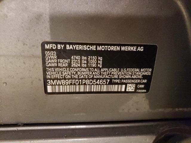 3MW89FF01P8D54657 - 2023 BMW 330XI GRAY photo 12