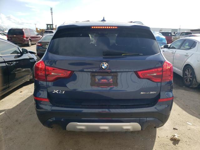 5UXTR7C56KLR45893 - 2019 BMW X3 SDRIVE30I BLUE photo 6