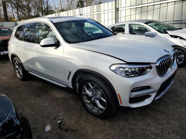 5UXTY5C00M9F24489 - 2021 BMW X3 XDRIVE30I WHITE photo 4