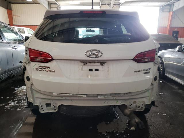 5XYZUDLA4DG005855 - 2013 HYUNDAI SANTA FE S WHITE photo 6