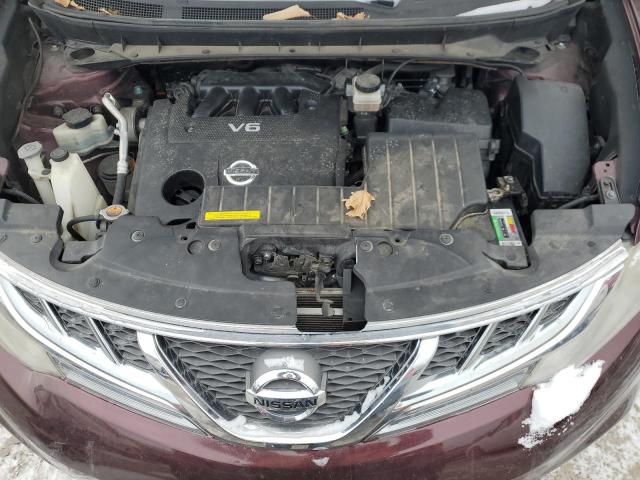 JN8AZ1MW4DW302364 - 2013 NISSAN MURANO S MAROON photo 11