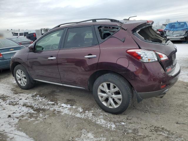 JN8AZ1MW4DW302364 - 2013 NISSAN MURANO S MAROON photo 2