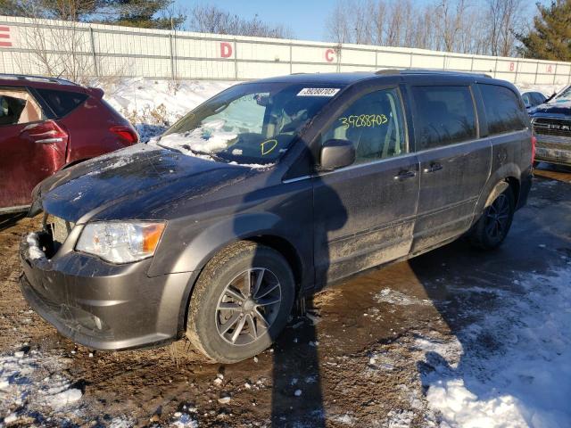 2C4RDGCG7HR754110 - 2017 DODGE GRAND CARA SXT GRAY photo 1