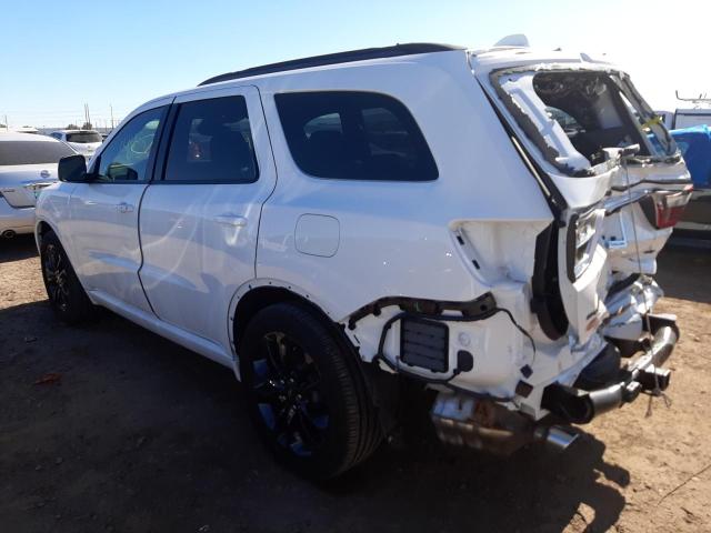 1C4RDHDG2NC102830 - 2022 DODGE DURANGO GT WHITE photo 2