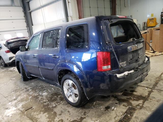 5FNYF4H50FB038296 - 2015 HONDA PILOT EXL BLUE photo 2