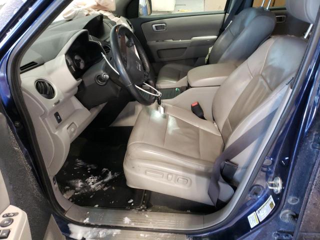 5FNYF4H50FB038296 - 2015 HONDA PILOT EXL BLUE photo 7