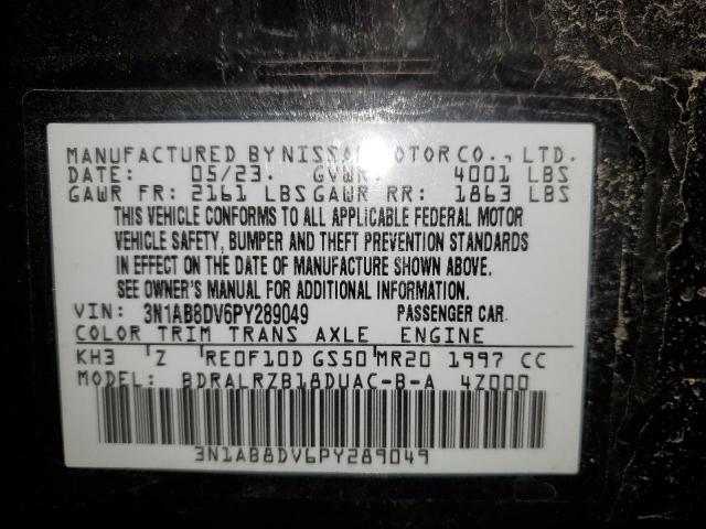 3N1AB8DV6PY289049 - 2023 NISSAN SENTRA SR BLACK photo 13