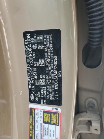 KNDJN2A24G7248268 - 2016 KIA SOUL BROWN photo 12