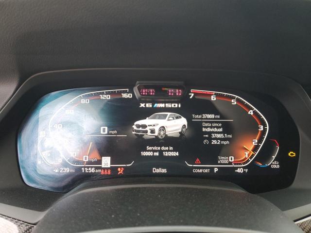 5UXCY8C08N9M70794 - 2022 BMW X6 M50I WHITE photo 9