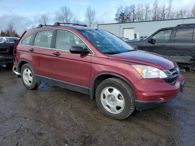 JHLRE4H32AC003399 - 2010 HONDA CR-V LX BURGUNDY photo 4