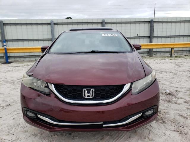 19XFB2F90FE034140 - 2015 HONDA CIVIC EXL BURGUNDY photo 5