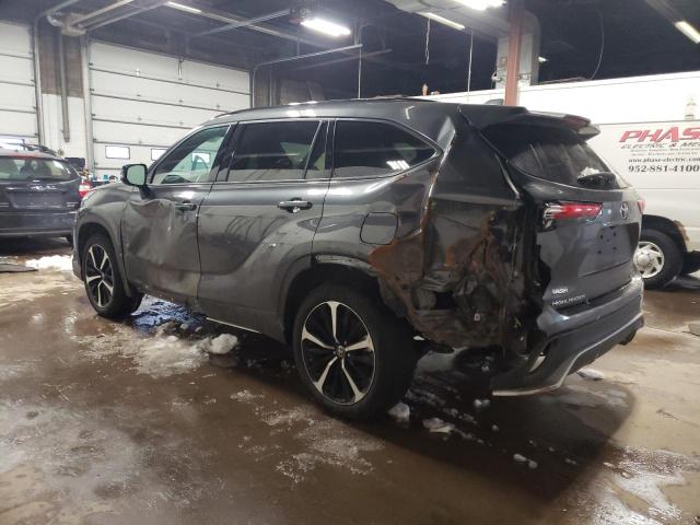 5TDJZRBH9MS133473 - 2021 TOYOTA HIGHLANDER XSE GRAY photo 2