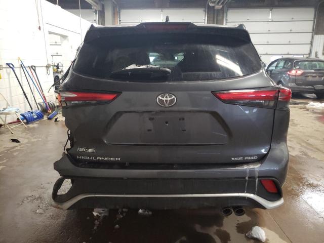 5TDJZRBH9MS133473 - 2021 TOYOTA HIGHLANDER XSE GRAY photo 6