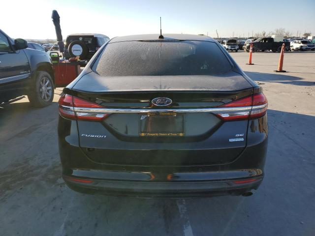 3FA6P0HD1JR160988 - 2018 FORD FUSION SE BLACK photo 6