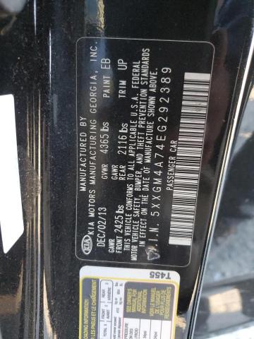 5XXGM4A74EG292389 - 2014 KIA OPTIMA LX BLACK photo 12