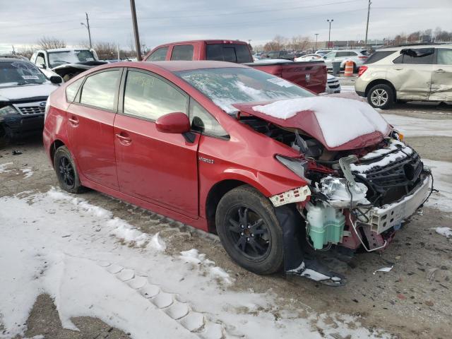 JTDKN3DU4E0383845 - 2014 TOYOTA PRIUS RED photo 4