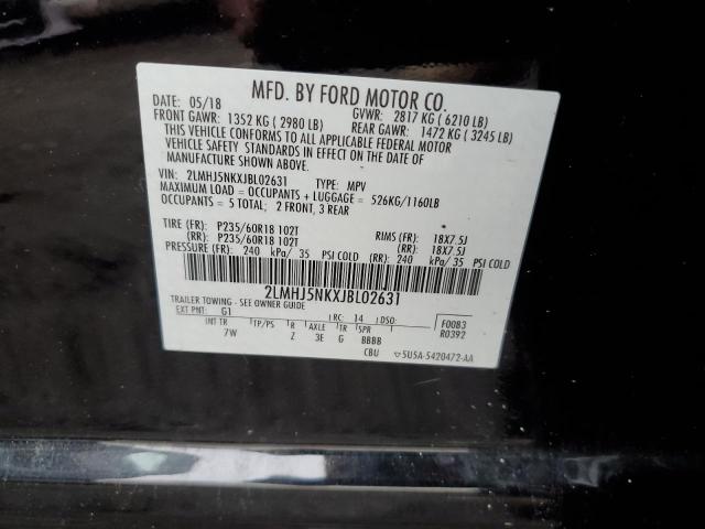 2LMHJ5NKXJBL02631 - 2018 LINCOLN MKT BLACK photo 12
