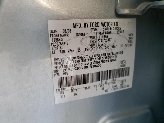 2FMDK36C18BB38408 - 2008 FORD EDGE SE BLUE photo 14