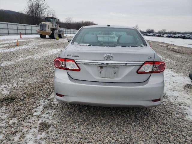 2T1BU4EE0BC568718 - 2011 TOYOTA COROLLA BASE SILVER photo 6